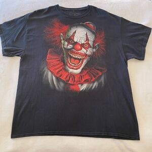Liquid Blue Men's 2016 IT Movie The Clown Fantasy Scary Clown T-shirt Black XL